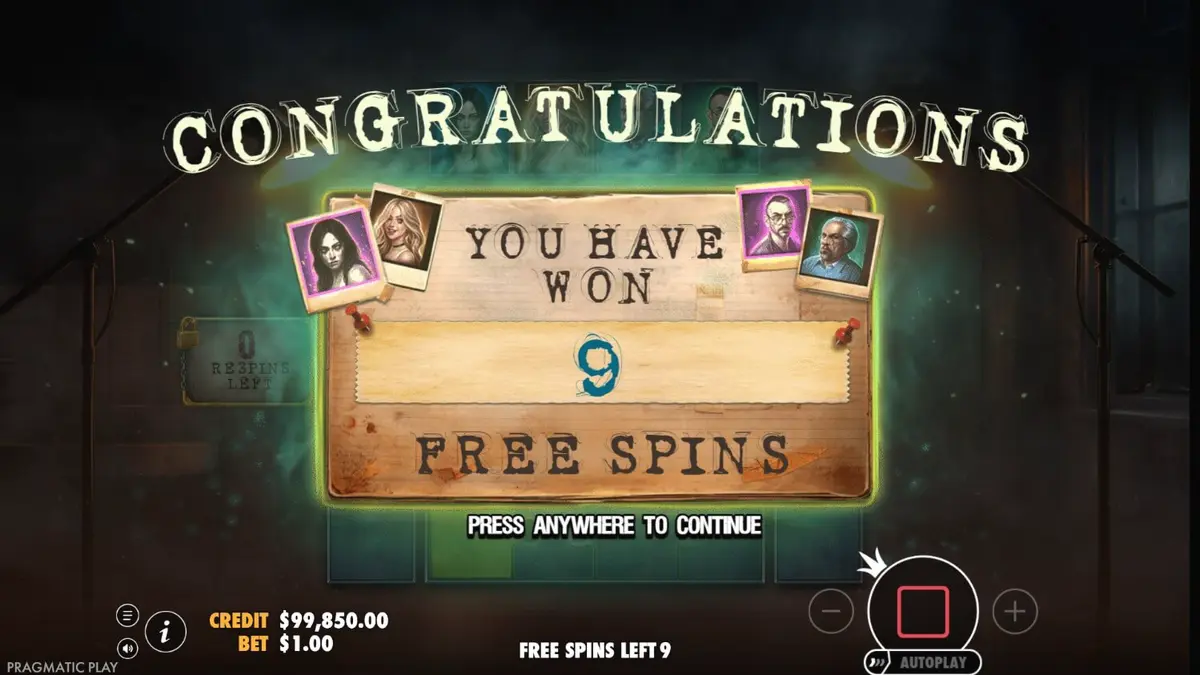 Interface sombria e detalhada do slot Sanatorium Secrets com temática de horror